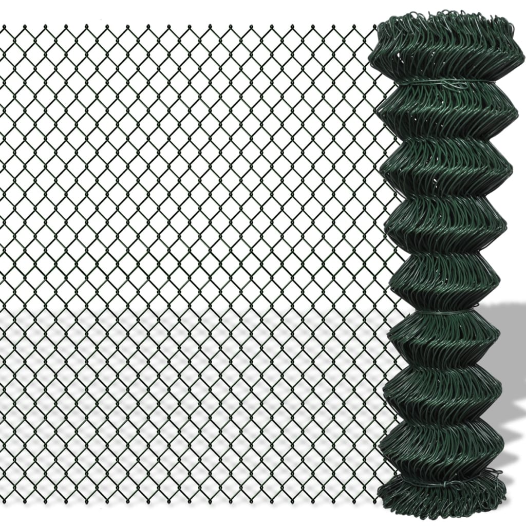 Vidaxl Mesh Fence 1,5x25 m Ocelová zelená