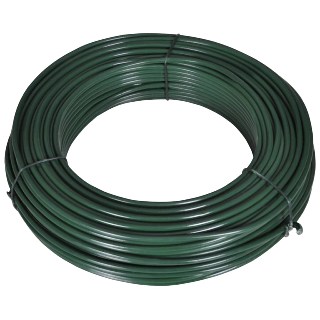 Vidaxl hek pandraad 80 m 2,1 3,1 mm en acier vert