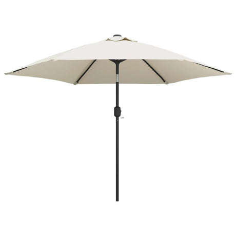Parasol vidaxl avec poteau en acier 3 m de sable blanc