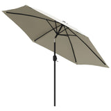 Parasol vidaxl avec poteau en acier 3 m de sable blanc