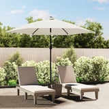 Parasol vidaxl avec poteau en acier 3 m de sable blanc
