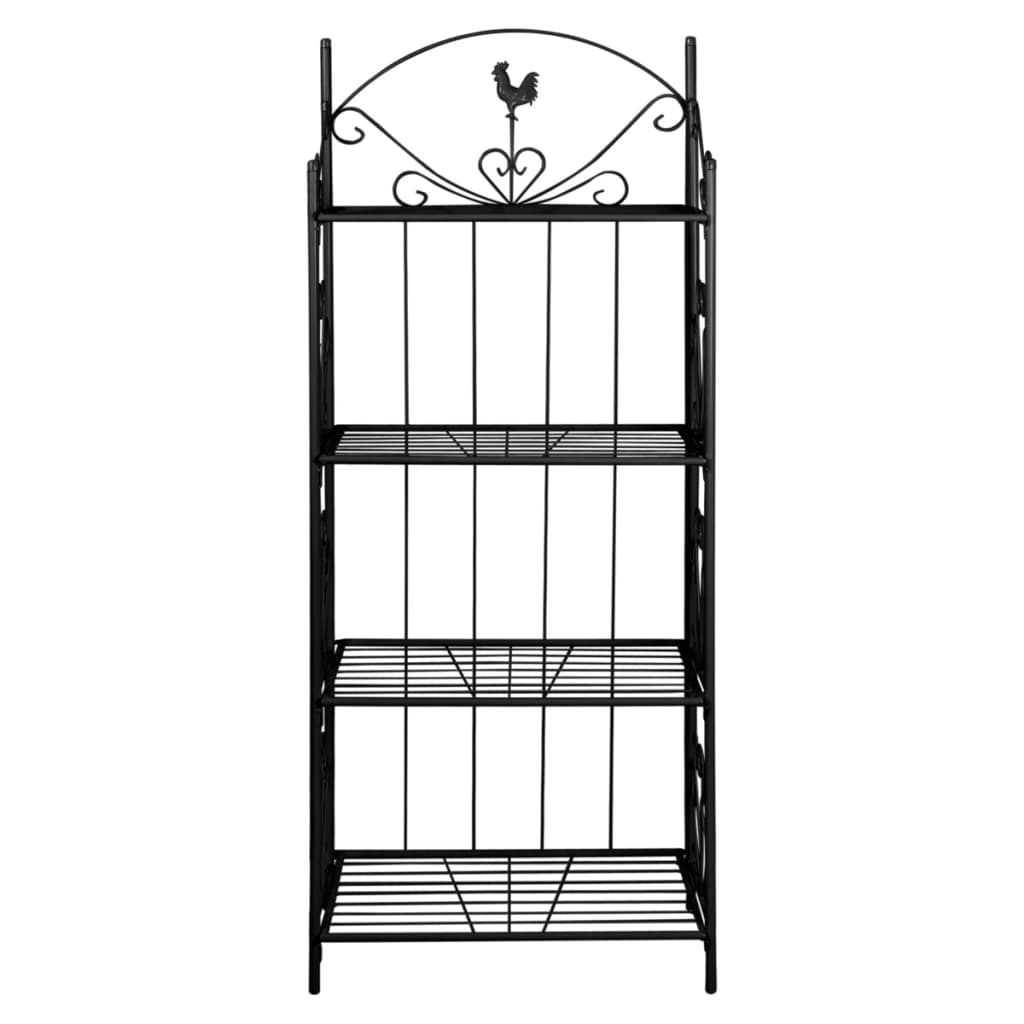 Vidaxl plante rack carré noir