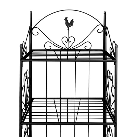 Vidaxl plante rack carré noir