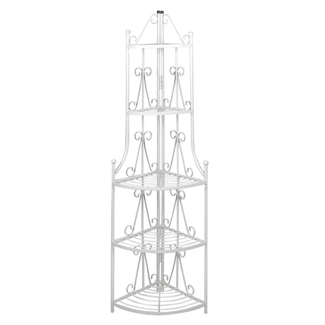 Vidaxl rack de plante angulaire romy (blanc)