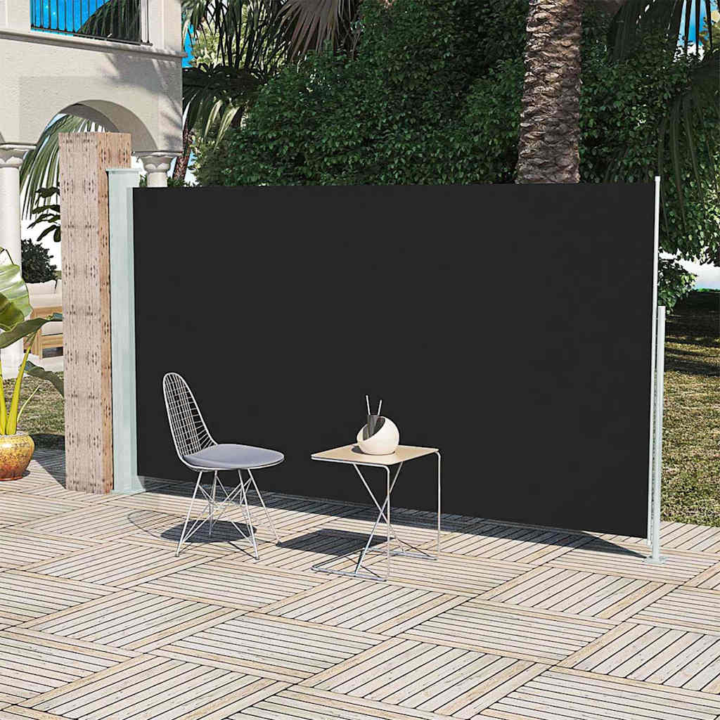 Vidaxl Wind Suncreen Exterable 160x300 cm Czarny