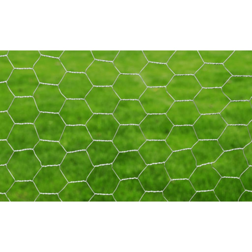 Vidaxl Poulet Fil 25x0,5 m Galvanisé en acier argent coloré