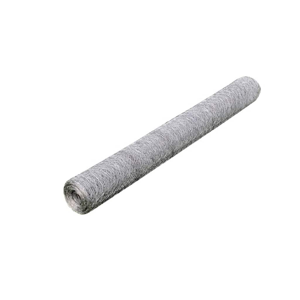 Vidaxl Poulet Fil 25x1 m Galvanisé en acier argenté coloré