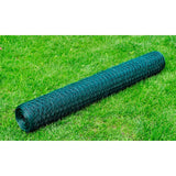 Alambre de pollo Vidaxl 25x0.5 m con recubrimiento de PVC verde