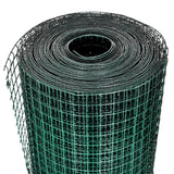 VidaXL grillage à poules 10x1 m en acier galvanisé avec revêtement PVC vert