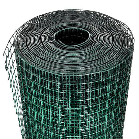 VidaXL grillage à poules 10x1 m en acier galvanisé avec revêtement PVC vert