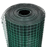 VidaXL Grillage à poules 10x1 m en acier galvanisé avec revêtement PVC vert