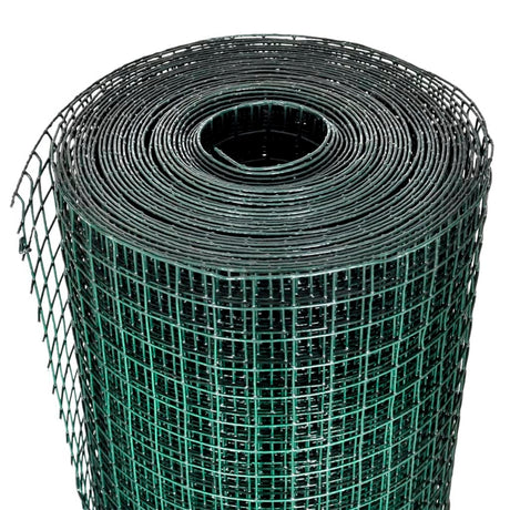 VidaXL Grillage à poules 10x1 m en acier galvanisé avec revêtement PVC vert