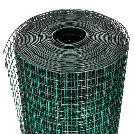 VidaXL Grillage à poules 25x1 m en acier galvanisé avec revêtement PVC vert