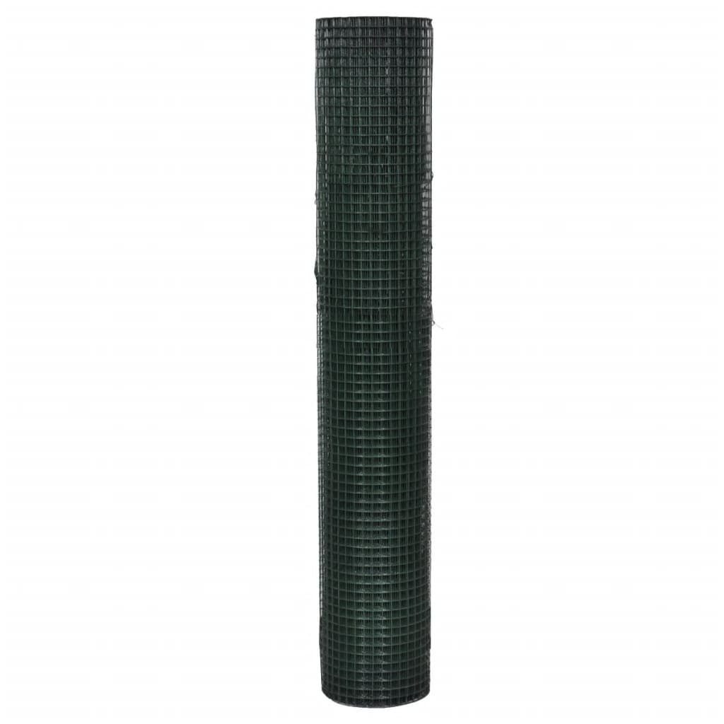 Vidaxx grillage 25x1 m en acier galvanisé avec revêtement PVC vert
