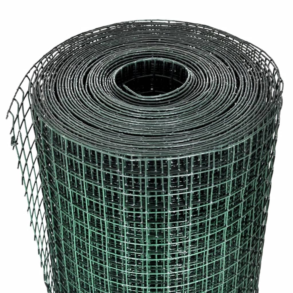 Vidaxx grillage 25x1 m en acier galvanisé avec revêtement PVC vert