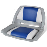 Vidaxl Pliage Boat Chaid avec coussin bleu et blanc 48x51x41 cm