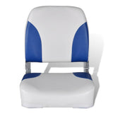 Vidaxl Boat Chaid avec coussin bleu et blanc pliable 41x36x48 cm