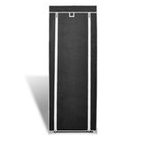 Armoire à chaussures vidaxl avec couvercle 57x29x162 tissu noir