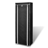 VidaXL shoe cabinet with cover 57x29x162 fabric black