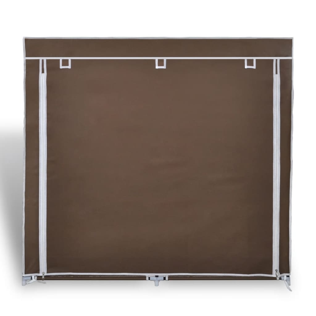 Vidaxl schoenenkast met hoes 115x28x110 stof bruin