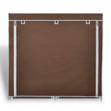 Vidaxl schoenenkast met hoes 115x28x110 stof bruin