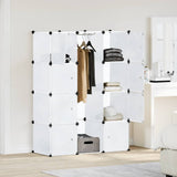 Vidaxl kast met 9 compartimenten modulair 109x36,5x143 cm wit