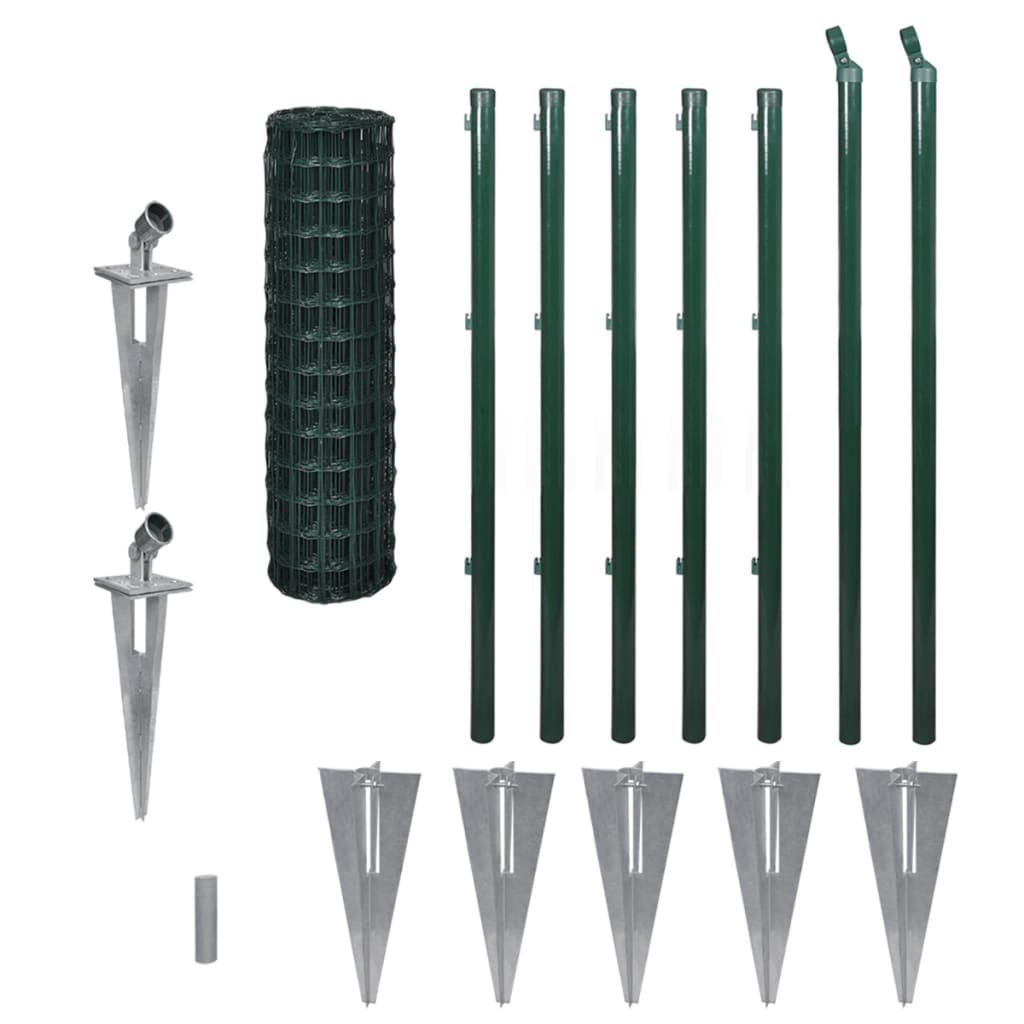 Vidaxl Euro Hek 10x1,0 m en acier vert