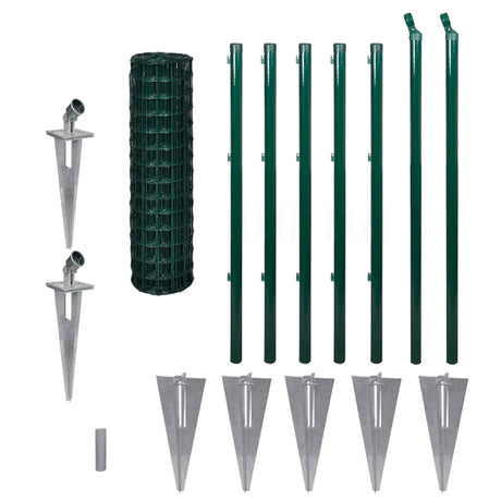 Vidaxl Euro Hek 10x1,0 m en acier vert