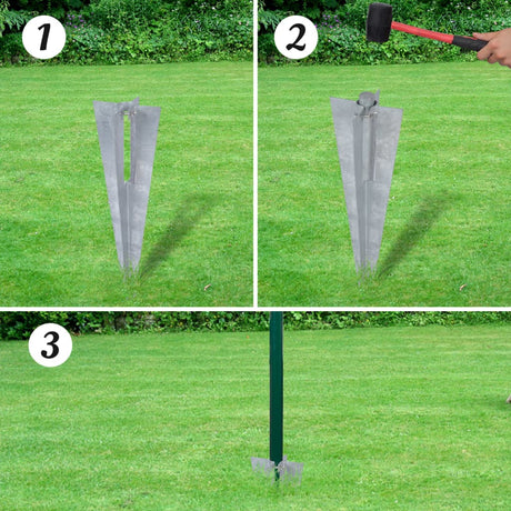 Vidaxl Euro Hek 10x1,0 m en acier vert
