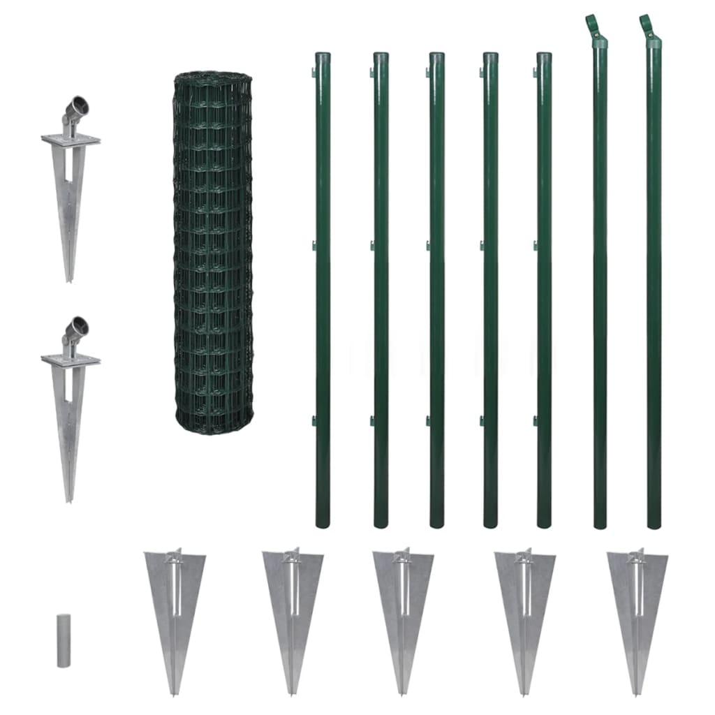 Vidaxl Euro Hek 10x1,2 m en acier vert