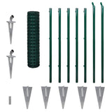 Vidaxl Euro Hek 10x1,2 m en acier vert
