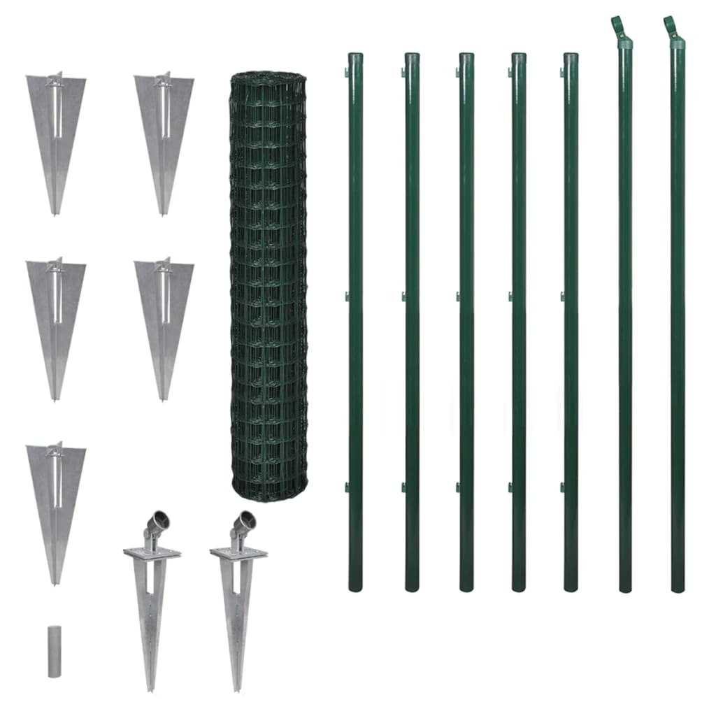 Vidaxl Euro Hek 10x1,5 m en acier vert