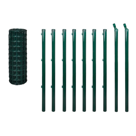 Vidaxl Eurohek 10x0,8 m en acier vert
