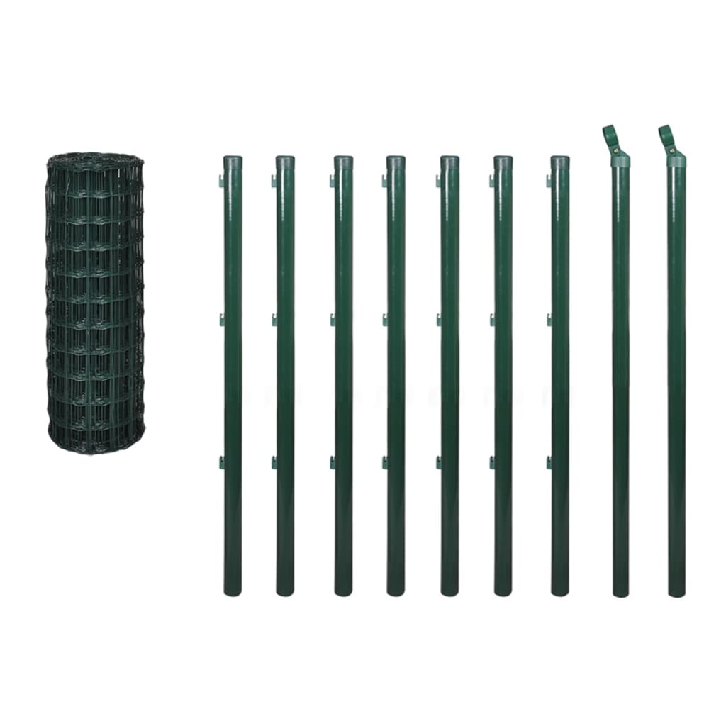 Vidaxl Eurohek 10x0,8 m en acier vert