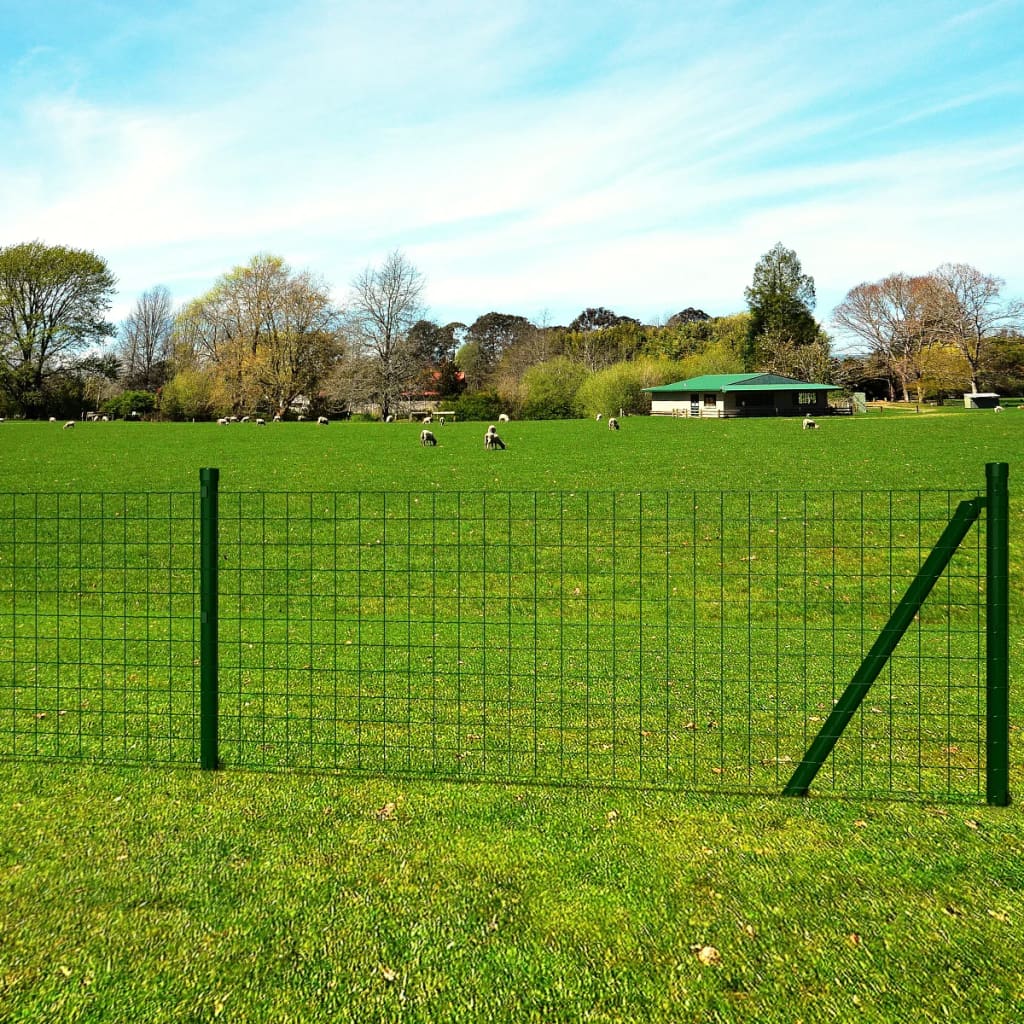 Vidaxl Eurohek 10x1,0 m en acier vert
