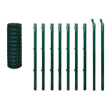 Vidaxl Eurohek 10x1,5 m en acier vert