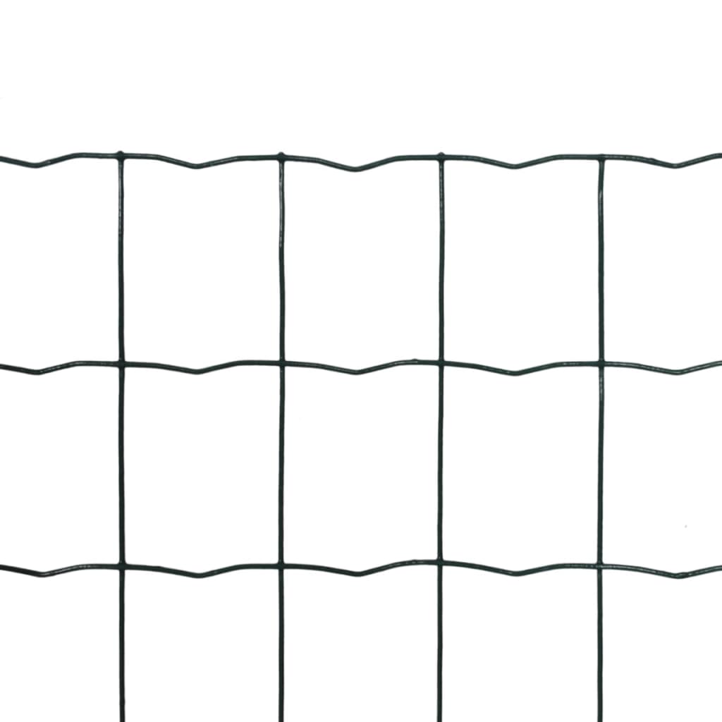 Vidaxl Hek 10x1,5 m stålgrøn