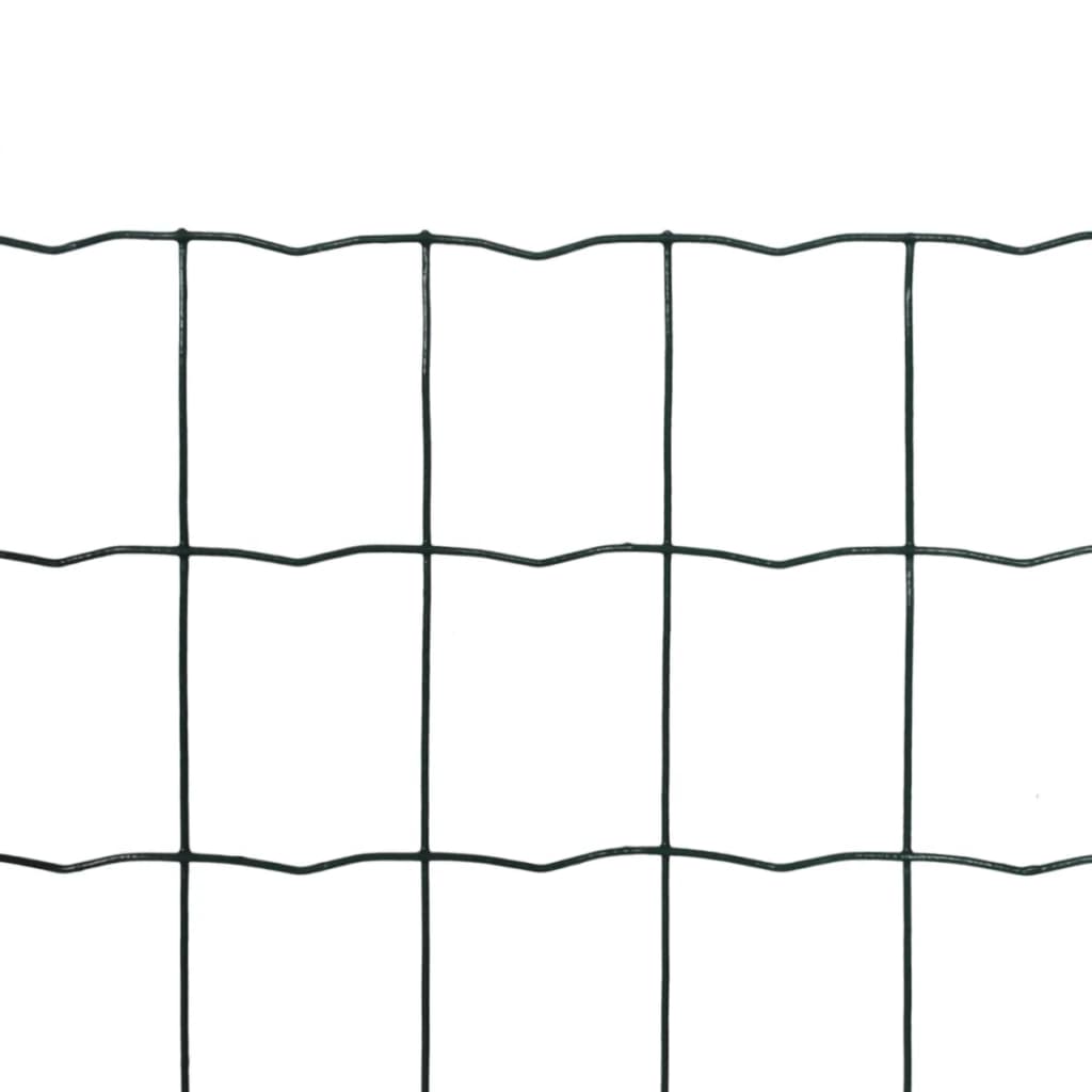 Vidaxl Hek 25x0,8 m stålgrøn