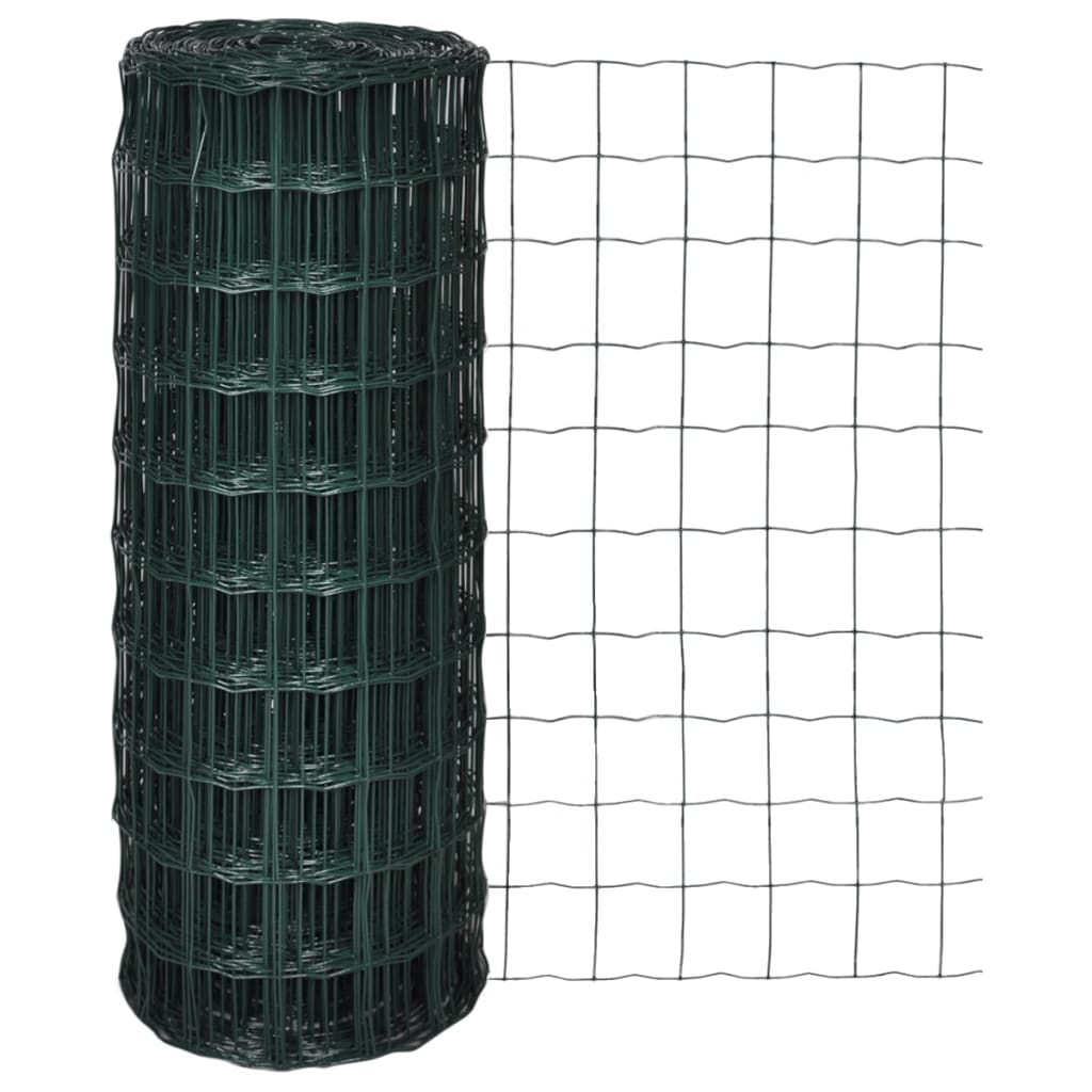 Vidaxl Euro Hek 25x1,0 m en acier vert