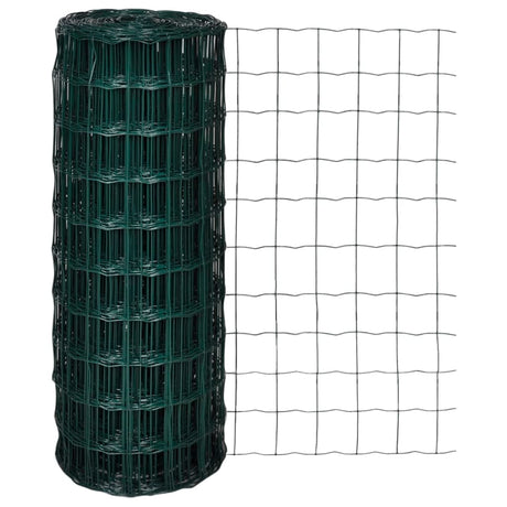 Vidaxl Euro Hek 25x1,0 m en acier vert