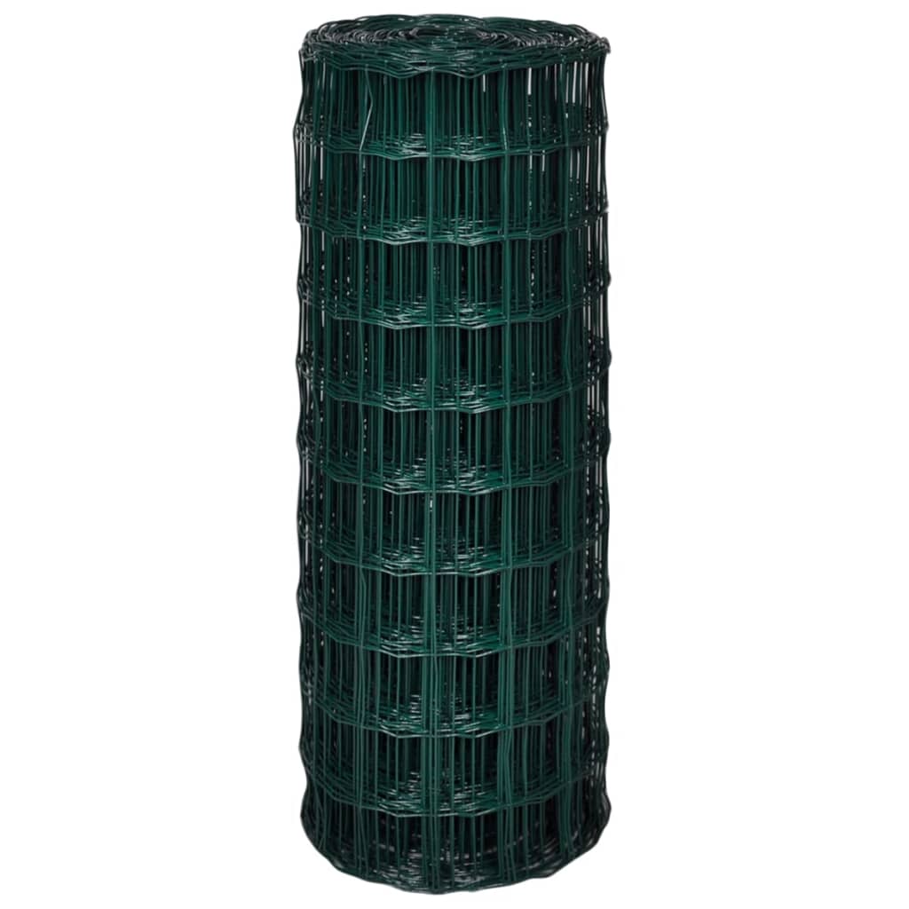 Vidaxl Euro Hek 25x1,0 m en acier vert