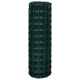 Vidaxl Euro Hek 25x1,2 m en acier vert