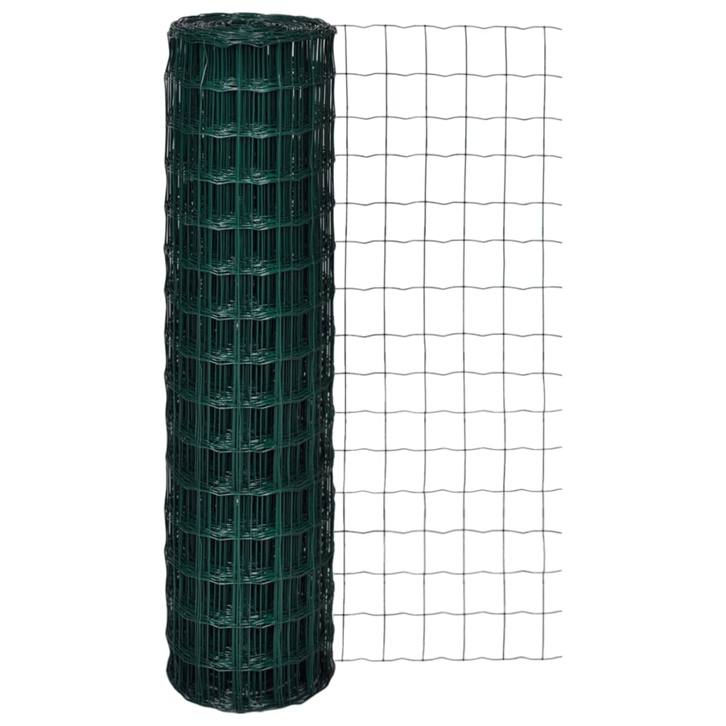 Vidaxl Euro Hek 25x1,5 m en acier vert