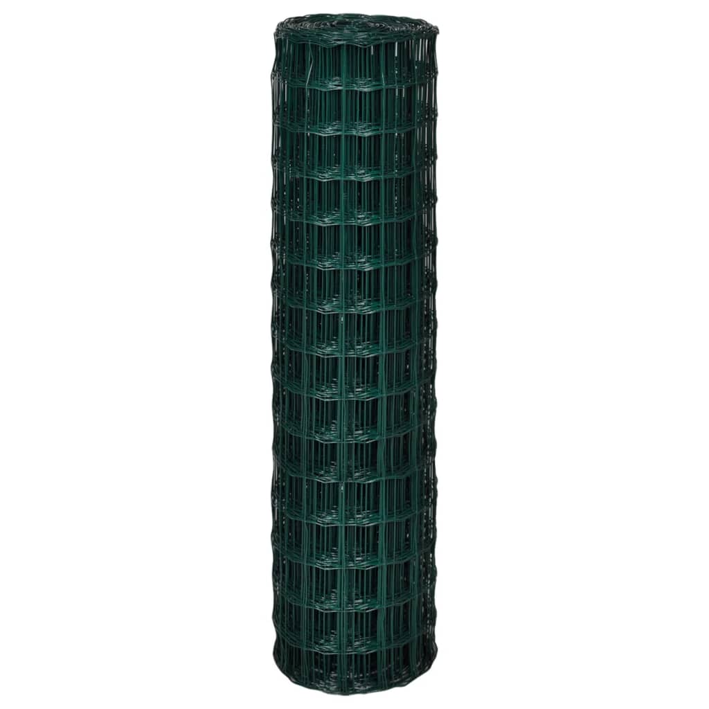 Vidaxl Euro Hek 25x1,5 m en acier vert