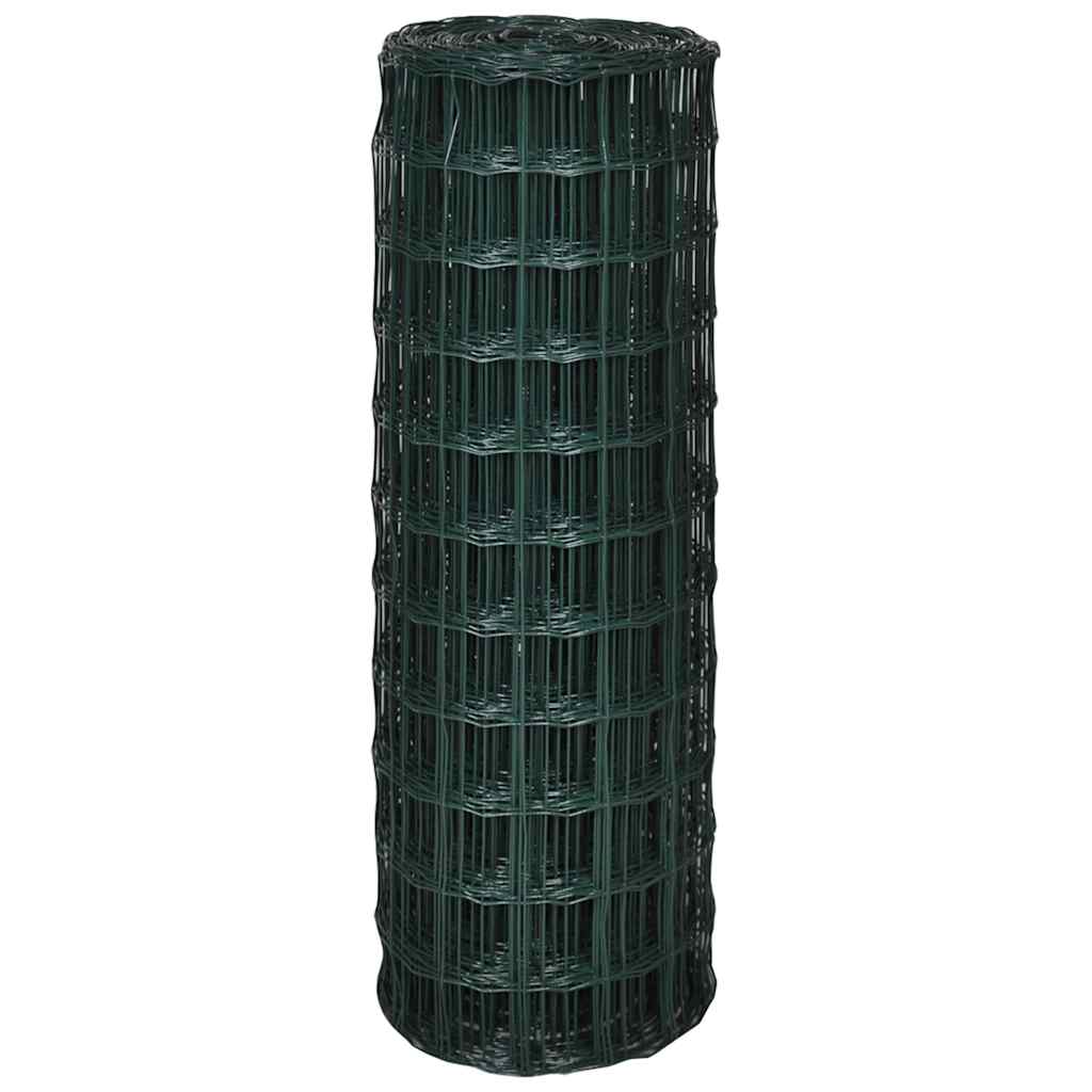 Vidaxl Euro Hek 25x0,8 m en acier vert
