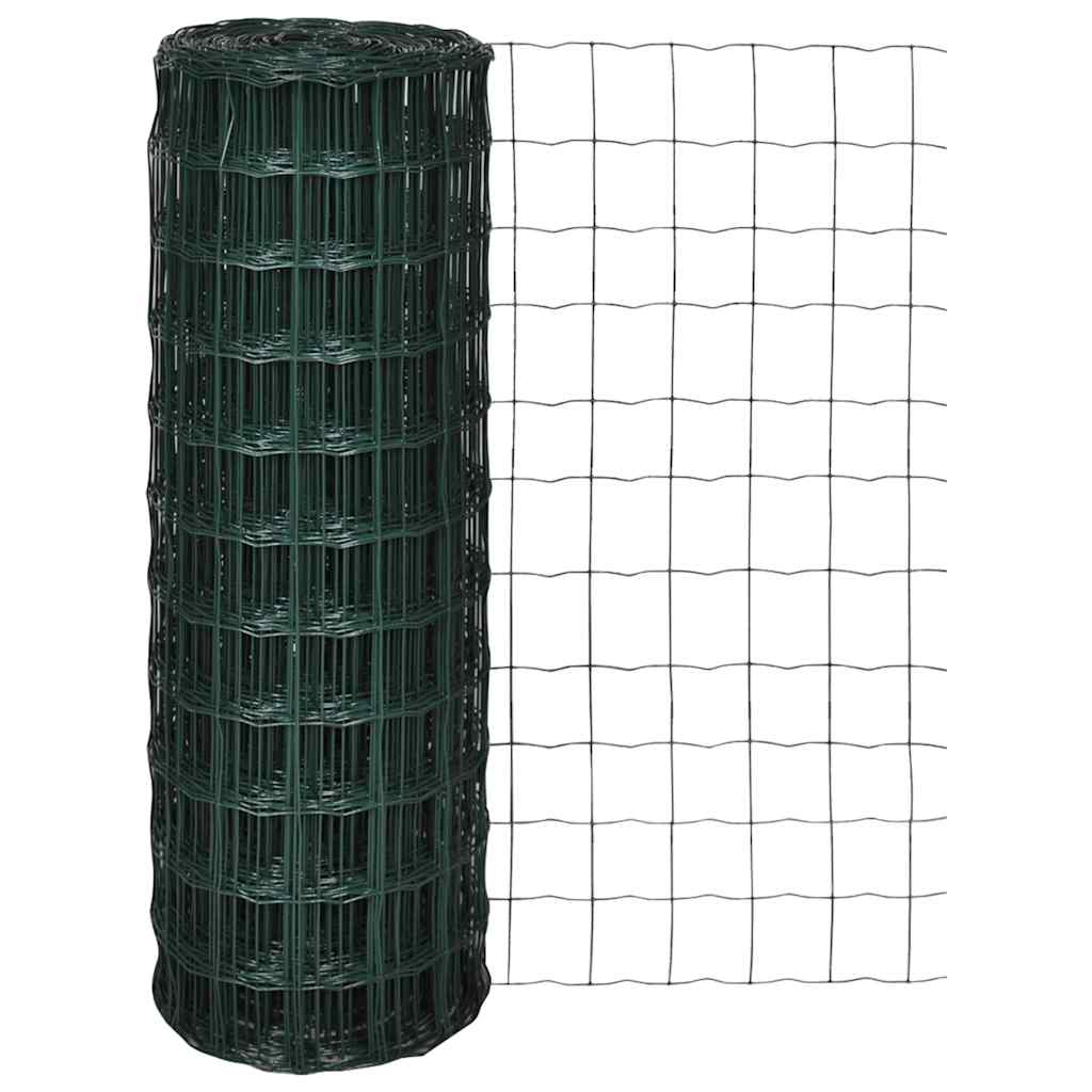 Vidaxl Euro Hek 25x1,2 m en acier vert