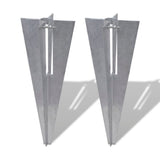 Épingles de poteau de clôture vidaxl 2 st en acier