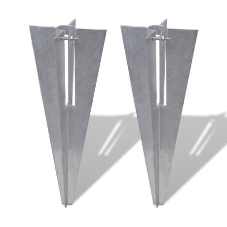 Épingles de poteau de clôture vidaxl 2 st en acier