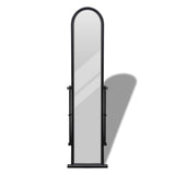 Vidaxl Miroir de plancher autoportant avec noir rectangulaire noir