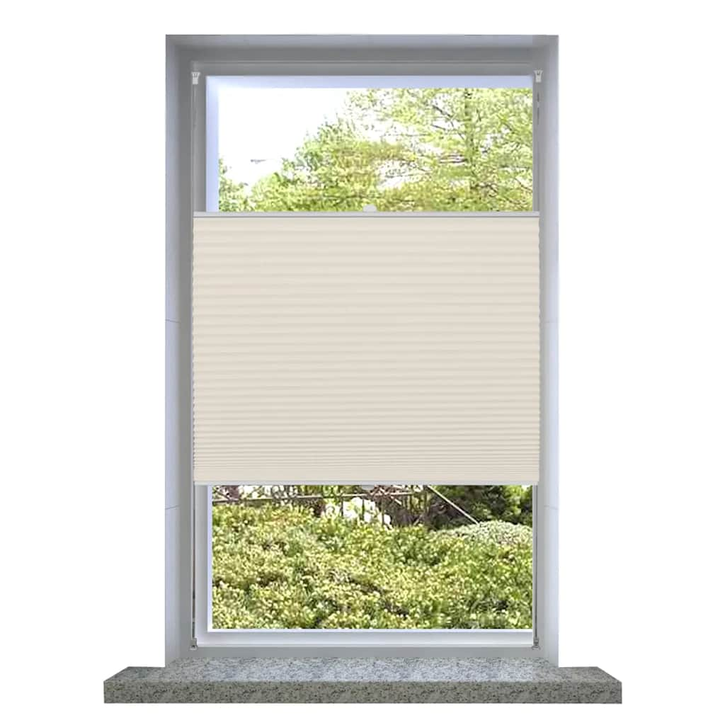 Vidaxl Plissé Roller Blind 70x200cm Cream